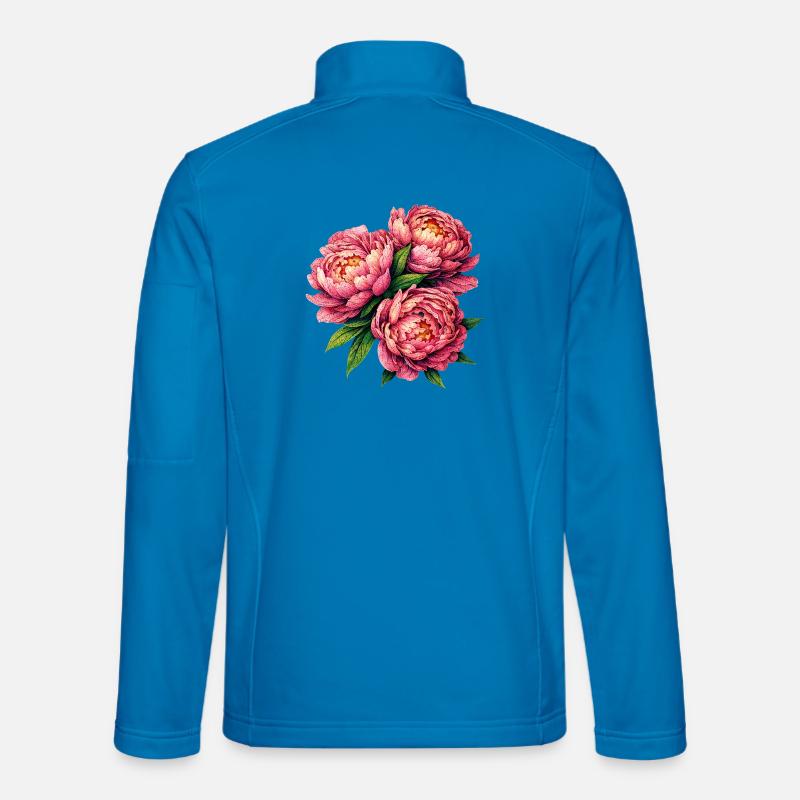 Pfingstrosenblüte - Unisex Softshelljacke - Lichtblau