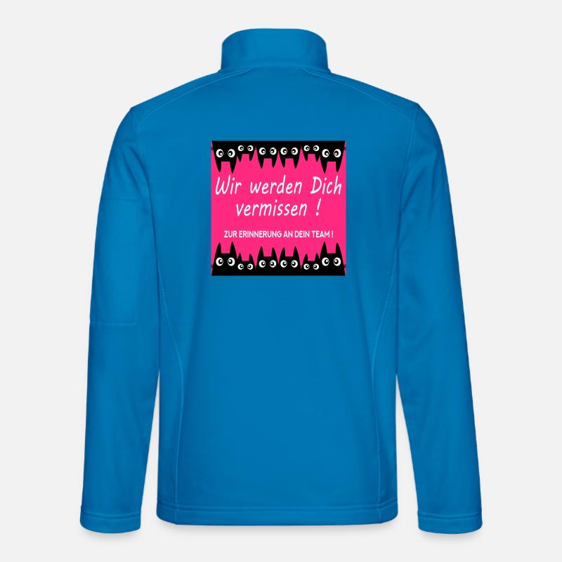 Adieu chats collègues - Veste en tissu softshell Unisexe - bleu clair