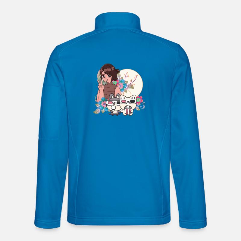 Filmabend & Inklusive Freunde Kunst - Unisex Softshelljacke - Lichtblau