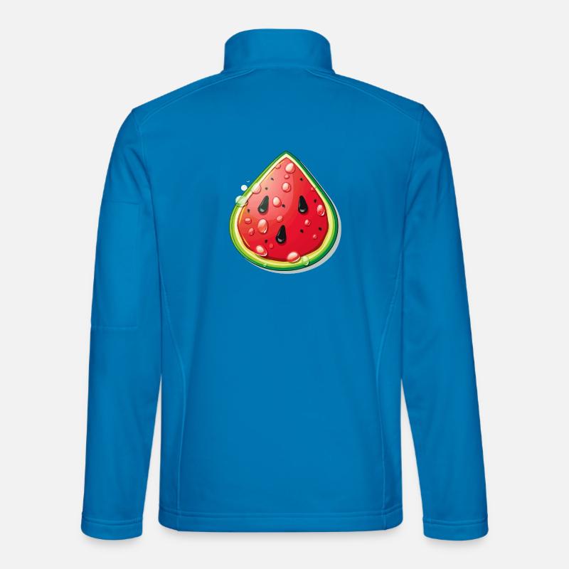 Watermelon Slice Cartoon - Unisex Softshell Jacket - light blue