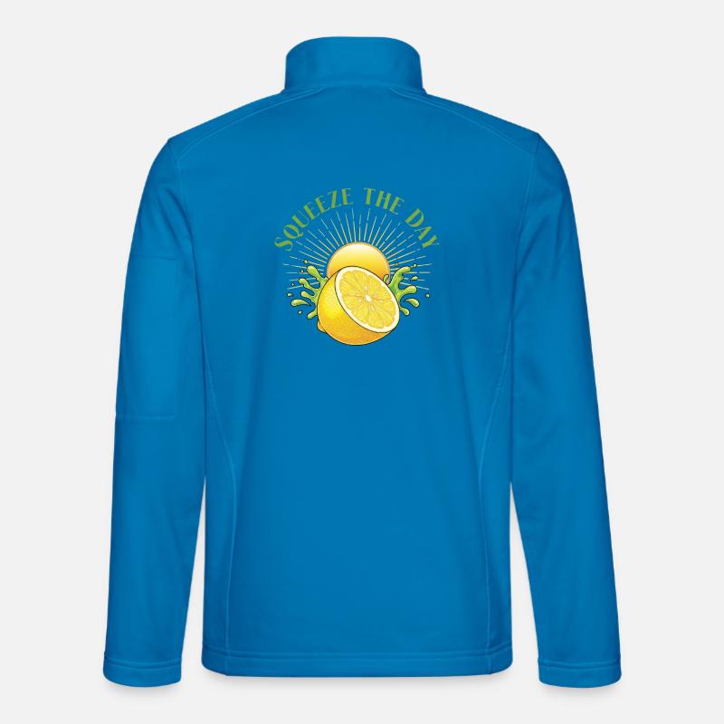 Squeeze the Day Zitronen-Splash - Unisex Softshelljacke - Lichtblau