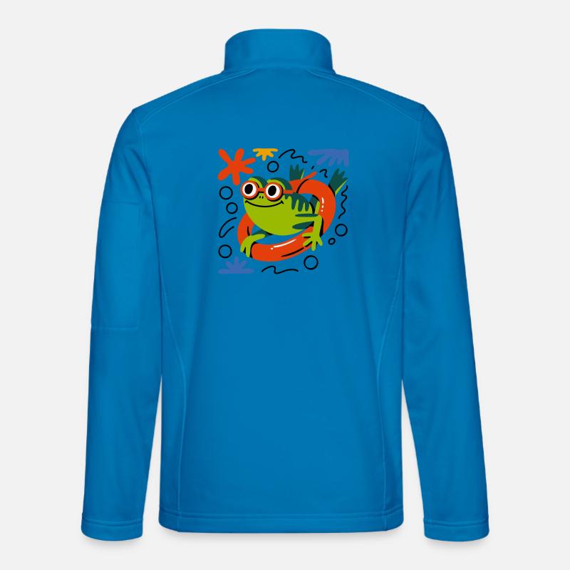 Summer Frog Fun - Unisex Softshell Jacket - light blue