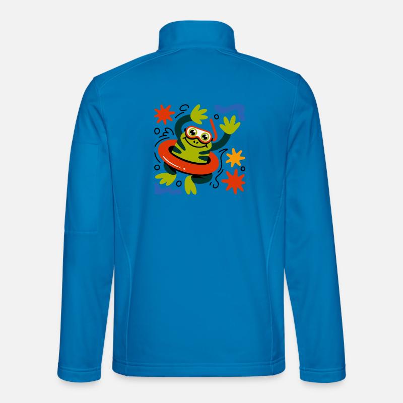 Fun de grenouilles d’été - Veste en tissu softshell Unisexe - bleu clair