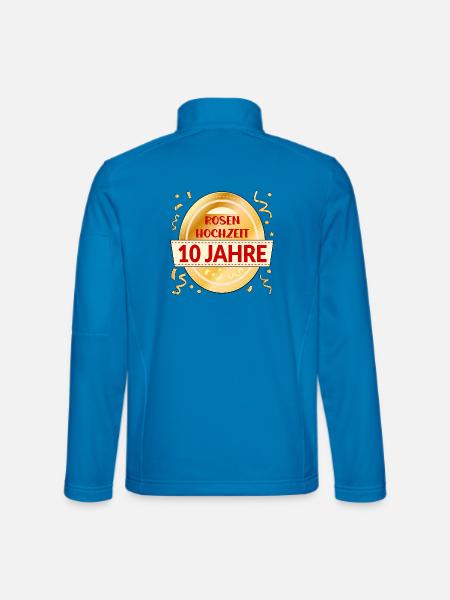 Rosenhochzeit_10_Jahre - Unisex Softshelljacke - Lichtblau - Hinten