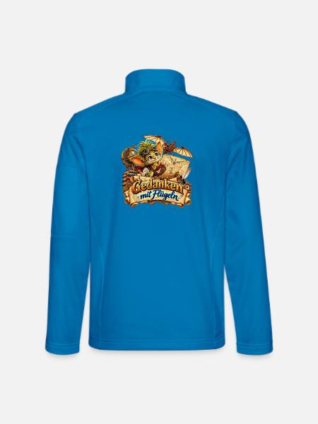 Wenuma Gedanken mit Flügeln - Unisex Softshelljacke - Lichtblau