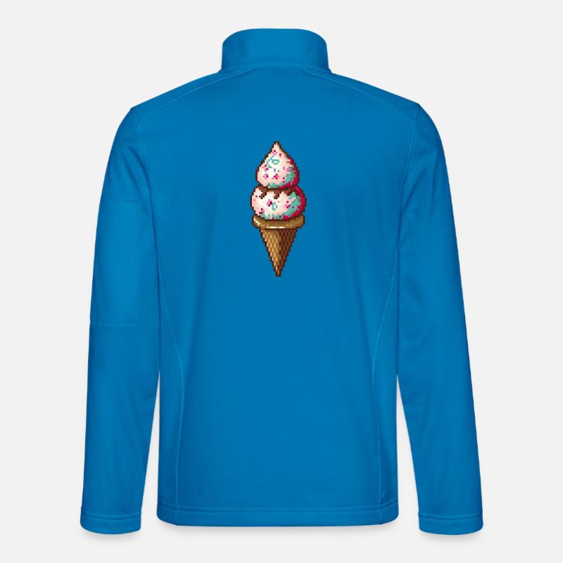 Pixel Eiscreme in Pixelkunst - Unisex Softshell Jacket - light blue