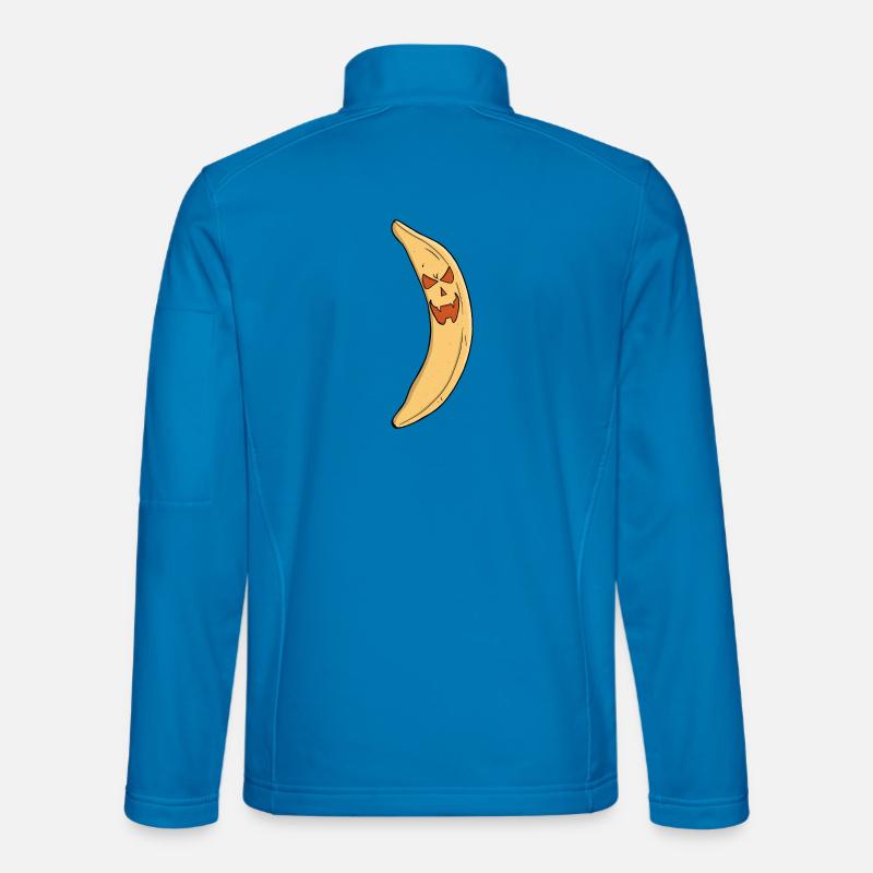 Banana Jack-o-Lantern - Unisex Softshell Jacket - light blue