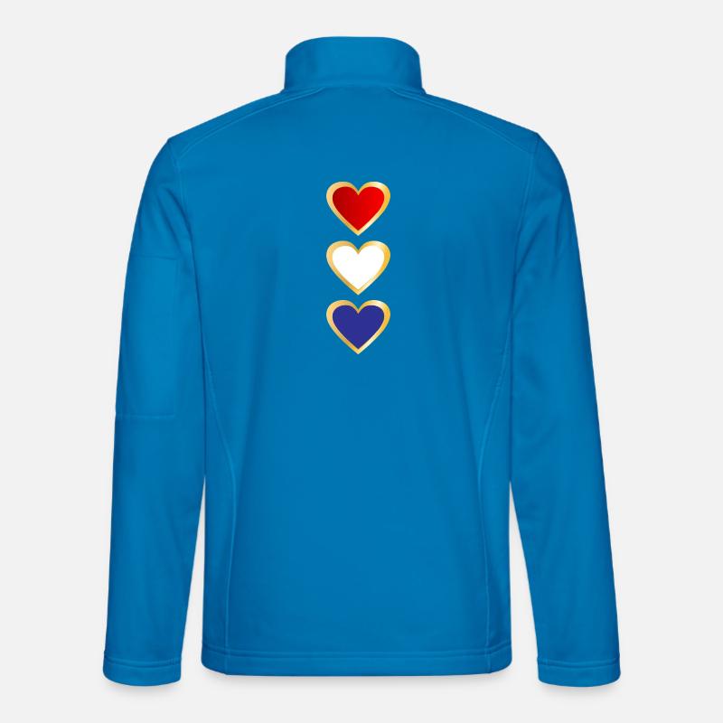 Herz der niederländischen Flagge - Unisex Softshelljacke - Lichtblau