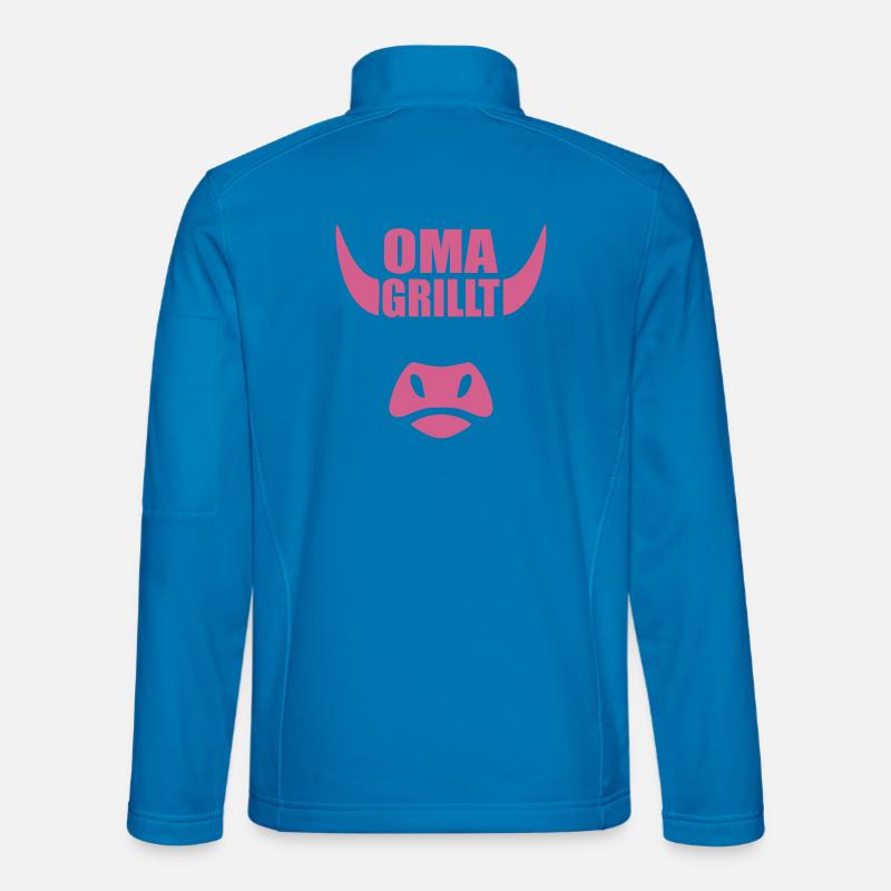 Grandma grills BBQ - Unisex Softshell Jacket - light blue