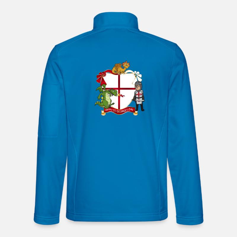 StGeorges Wappen Drachenritter - Unisex Softshelljacke - Lichtblau