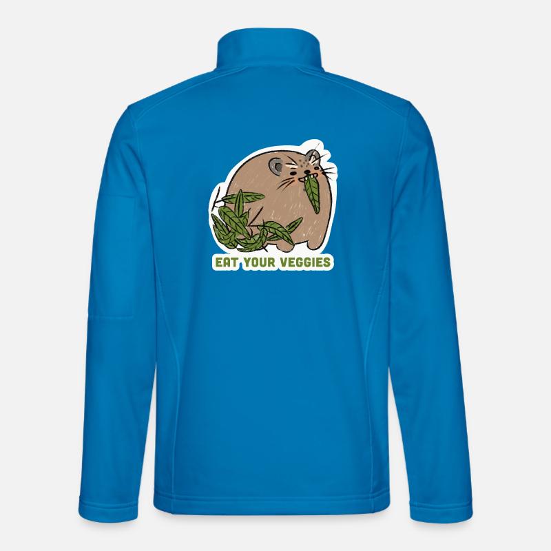 Eat Your Veggies – Lustiges Tiermotiv - Unisex Softshelljacke - Lichtblau