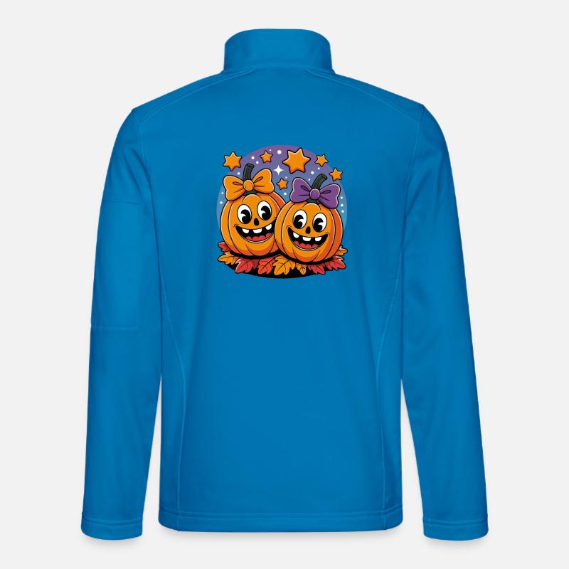 Pumpkin duo in the starry sky Unisex Softshell Jacket
