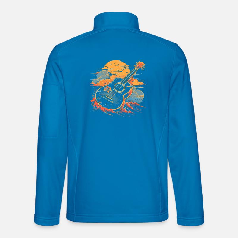Ukulele Illustration - Unisex Softshell Jacket - light blue