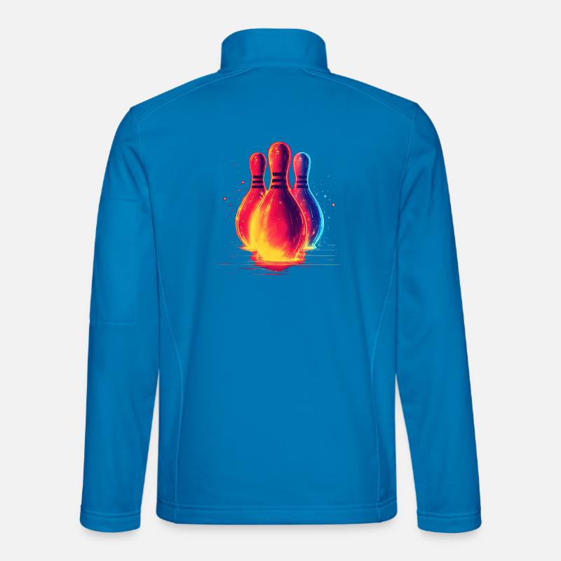 Retro Bowling - Unisex Softshelljacke - Lichtblau