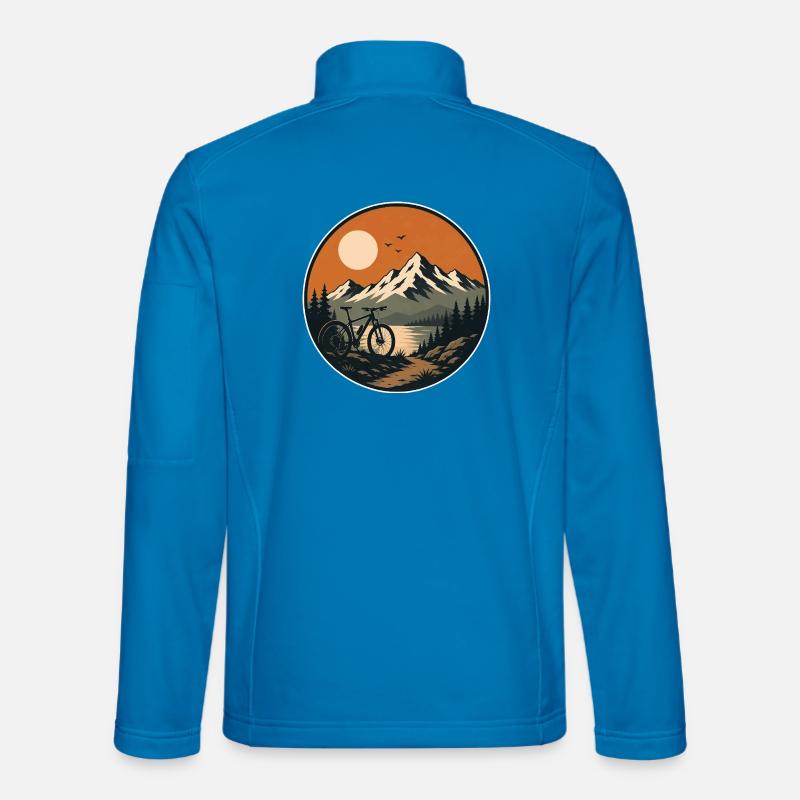 Mountain Lake Sunset Bike - Unisex Softshell Jacket - light blue