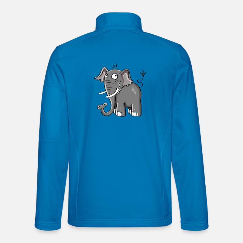 Kleiner Grauer Elefant I Elefanten Comic Geschenk Unisex Softshelljacke