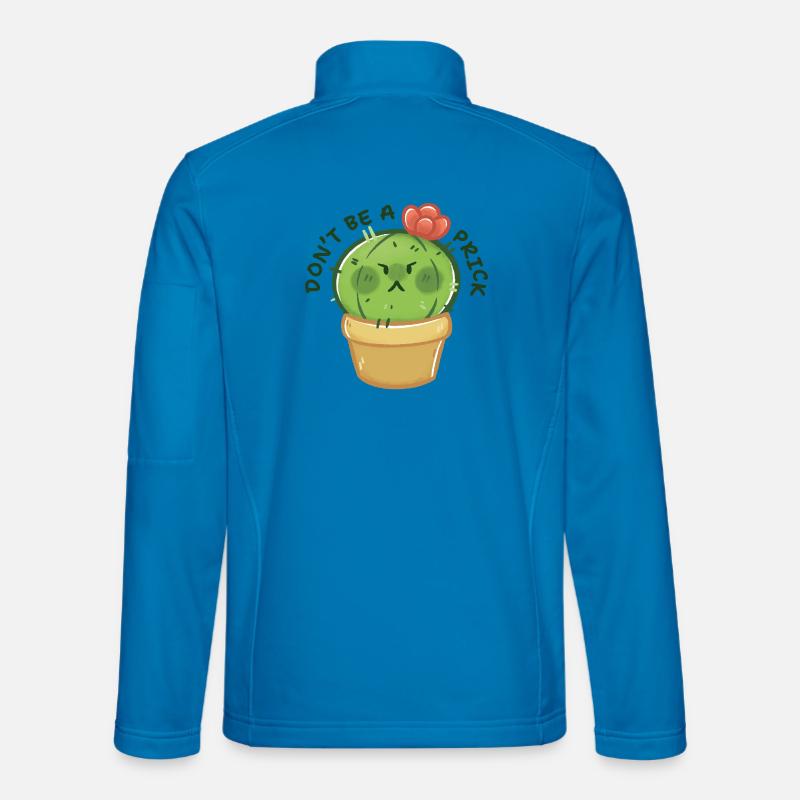 Grumpy Kaktus mit Botschaft - Unisex Softshelljacke - Lichtblau