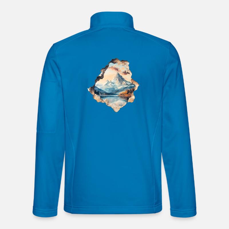 Mountains Mountains Hiking - Unisex Softshell Jacket - light blue