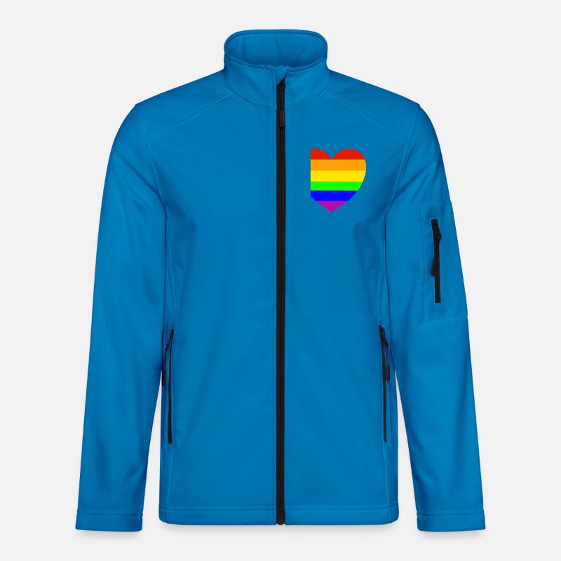 Regenbogenherz Pride Design - Unisex Softshelljacke - Lichtblau