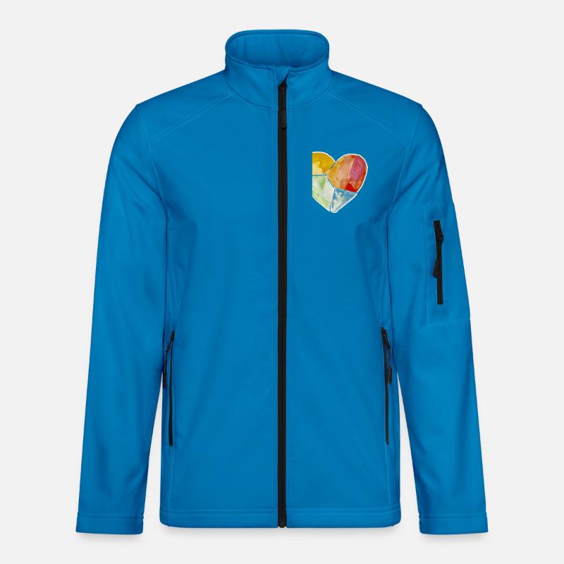 Herzgefühle - Unisex Softshelljacke - Lichtblau
