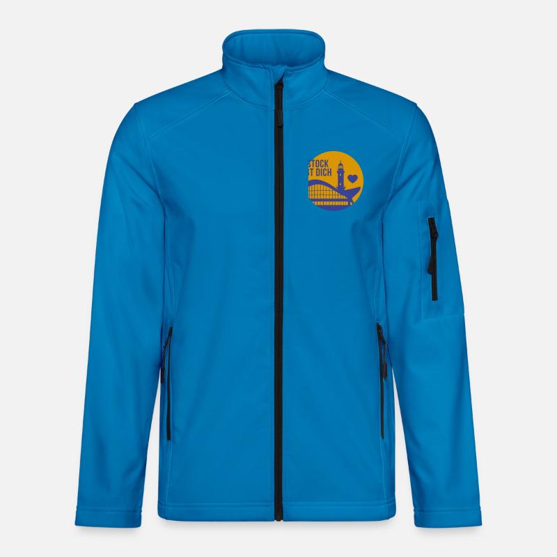 Rostock liebt dich - Unisex Softshelljacke - Lichtblau