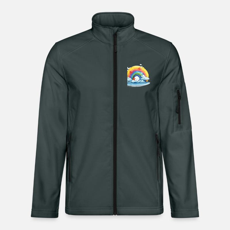 Rainbow with clouds Unisex Softshell Jacket