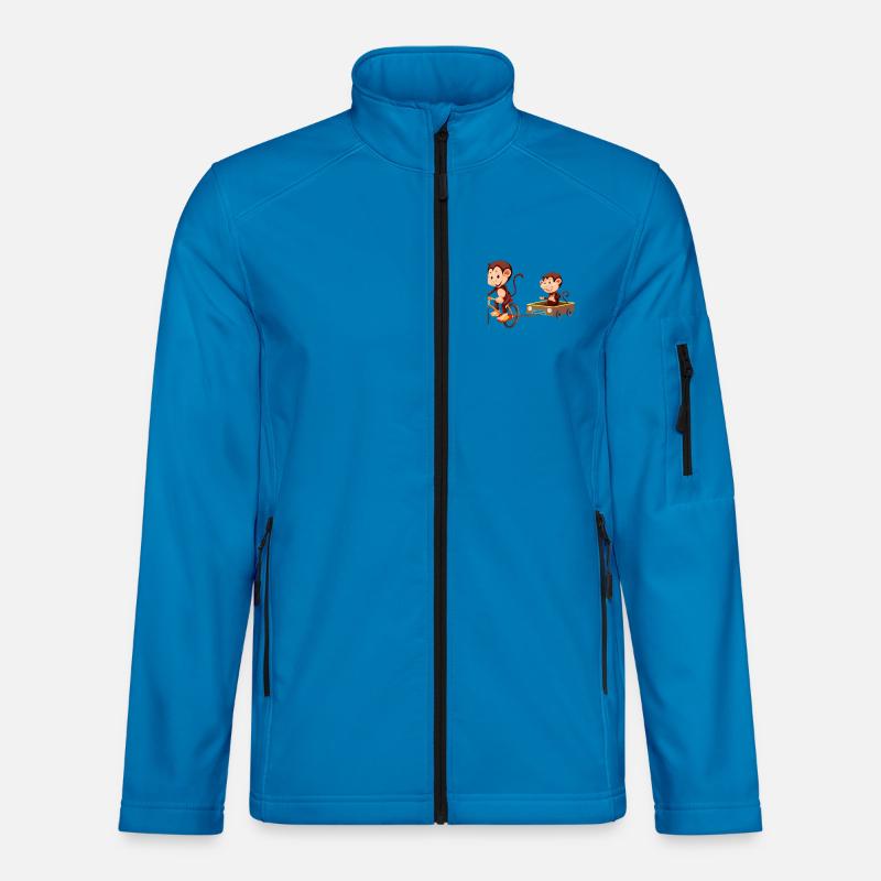 Lustiger süßer Affe - Unisex Softshelljacke - Lichtblau
