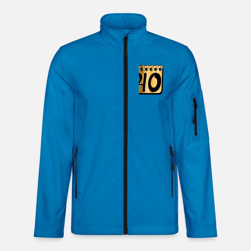 Zahl Vierzig - 40. Geburtstag Unisex Softshelljacke