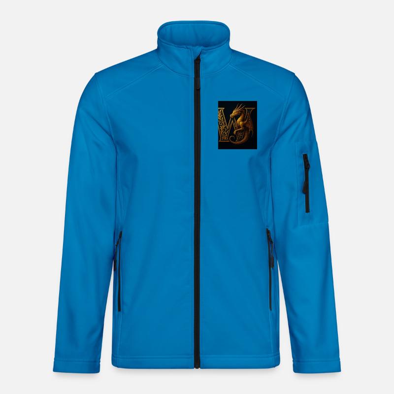 W – Magic Ornament with Dragon - Unisex Softshell Jacket - light blue