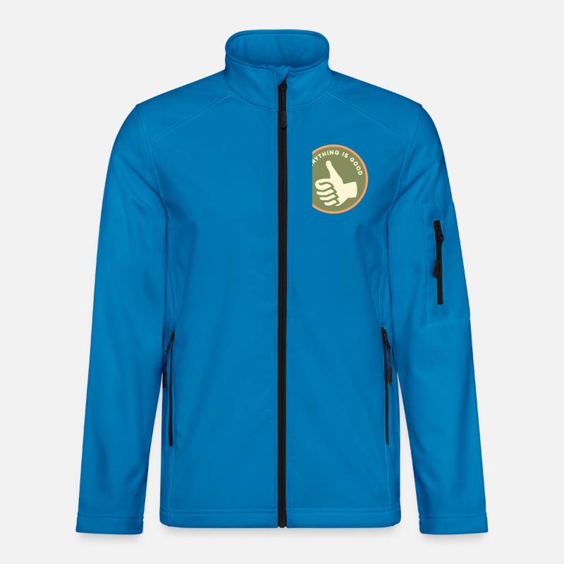 Alles ist gut, gute Retro-Daumen. - Unisex Softshelljacke - Lichtblau