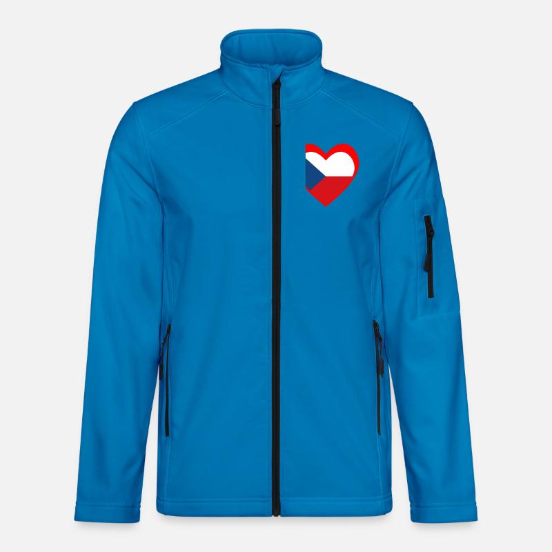 Červené Srdce Česko - Unisex Softshelljacke - Lichtblau