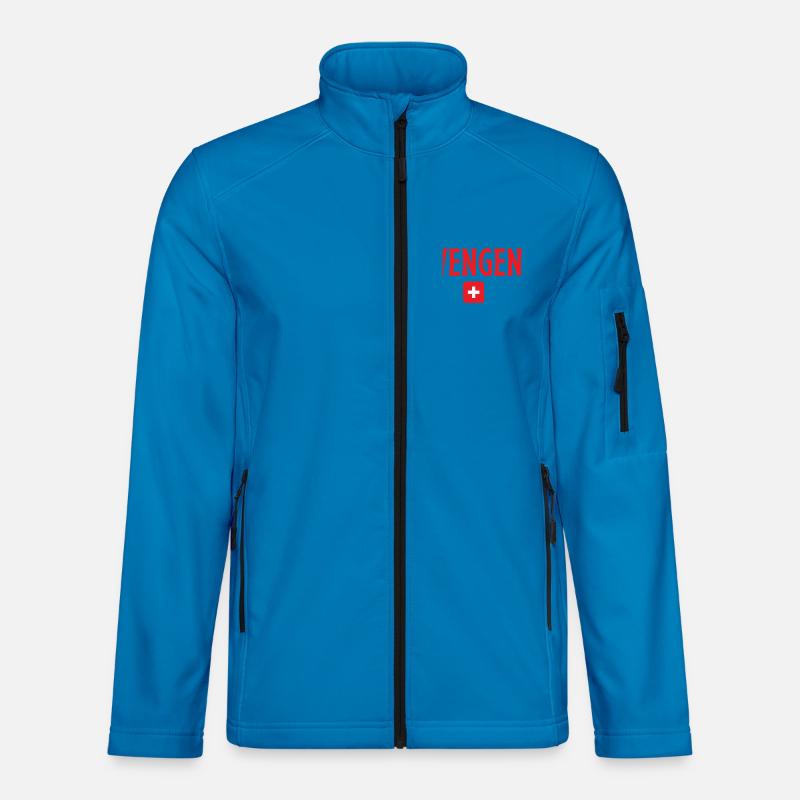 Wengen, Schweiz - Unisex Softshelljacke - Lichtblau