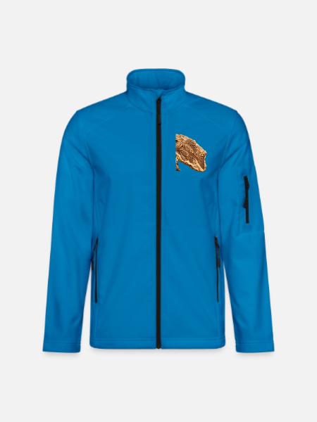 Wenuma Urzeitfisch - Unisex Softshelljacke - Lichtblau