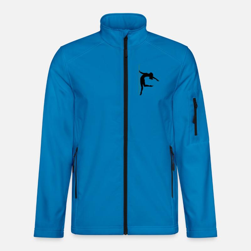 Die Silhouette einer Poledancerin Unisex Softshelljacke