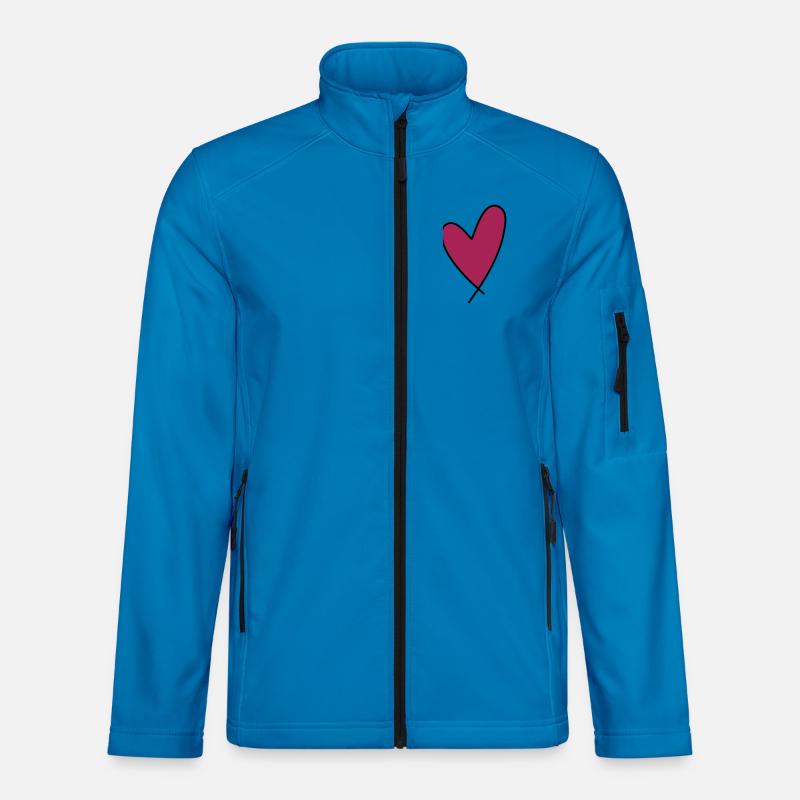 Herz - Unisex Softshelljacke - Lichtblau