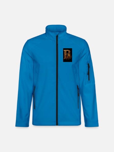 B - Magisches Ornament mit Eule - Unisex Softshelljacke - Lichtblau