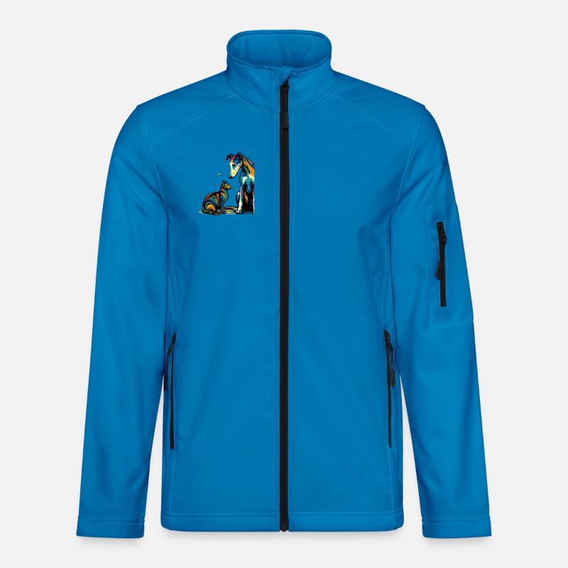 Beste Freunde Farbenfrohe Begegnung - Unisex Softshelljacke - Lichtblau