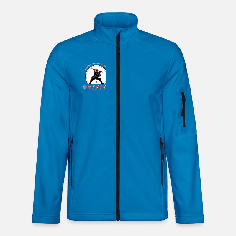 Ninja-Krieger-Emblem – Kampfsport-Design - Unisex Softshelljacke - Lichtblau