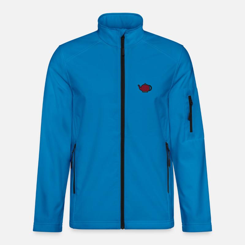 Tea kettle embroidered - Unisex Softshell Jacket - light blue