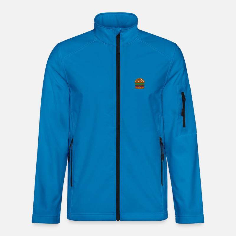 Burger embroidered - Unisex Softshell Jacket - light blue