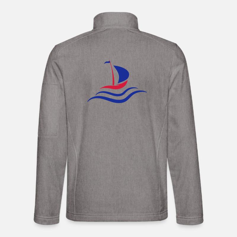 Sailboat - Unisex Softshell Jacket - heather grey