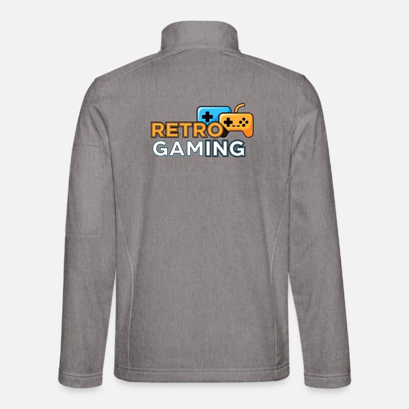 Retro Gaming - Unisex Softshelljacke - Grau meliert