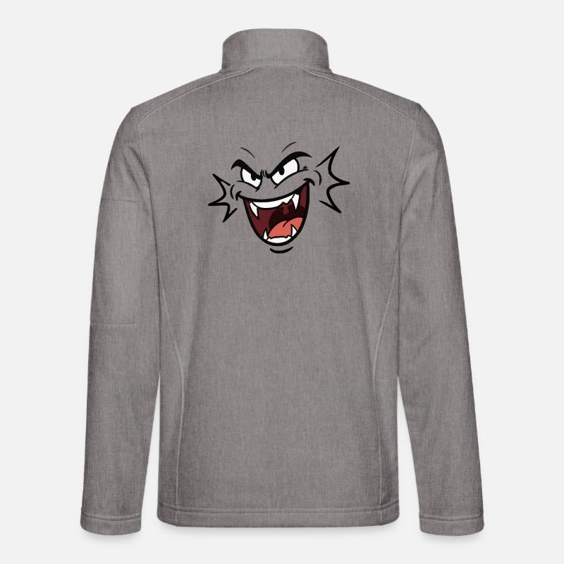 Motif riant de visage de vampire drôle Veste en tissu softshell Unisexe