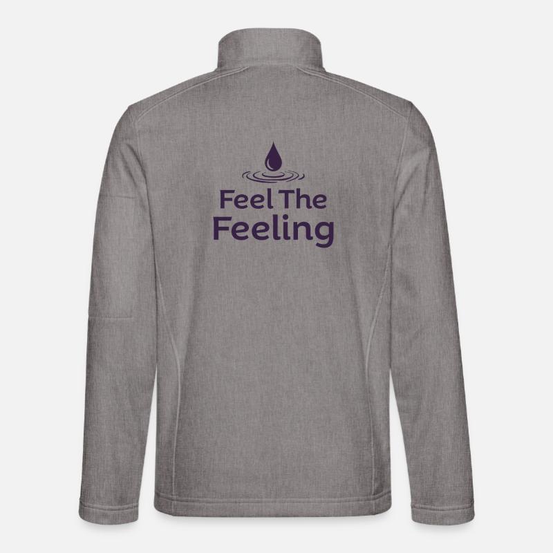 Feel the Feeling Mindfulness Water Drops - Unisex Softshell Jacket - heather grey