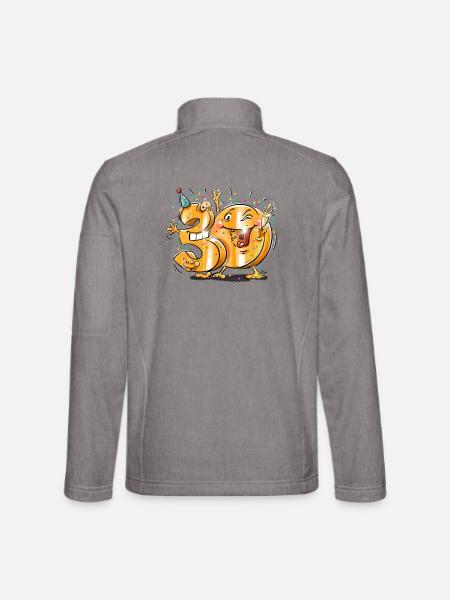 30. Geburtstag - Unisex Softshelljacke - Grau meliert