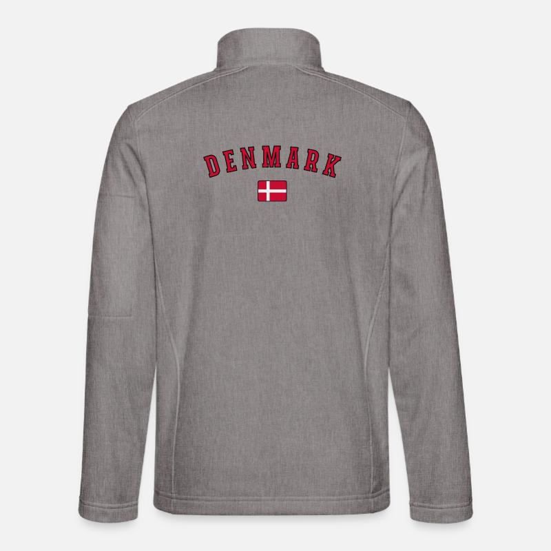 Flagge von Dänemark, dänischer Stolz - Unisex Softshelljacke - Grau meliert