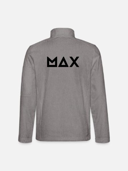 First name Max - Unisex Softshell Jacket - heather grey