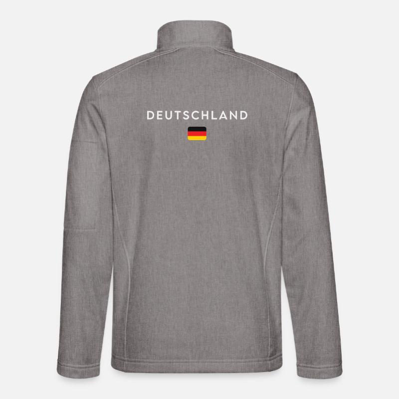 Flag of Germany, German pride - Unisex Softshell Jacket - heather grey