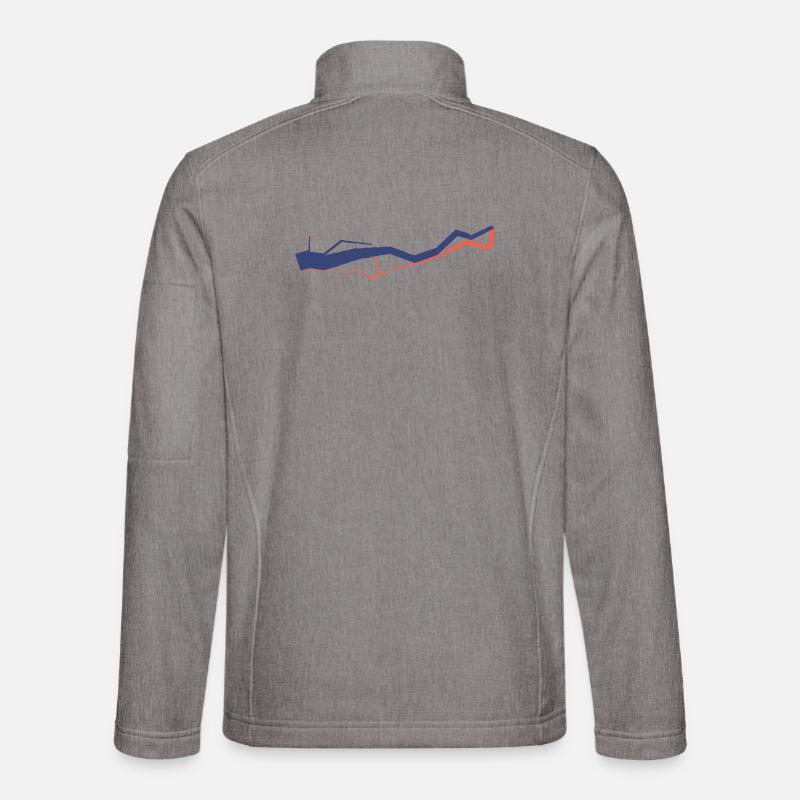 Iconic Data Viz: Minard 1812 - Blue / Orange Unisex Softshell Jacket