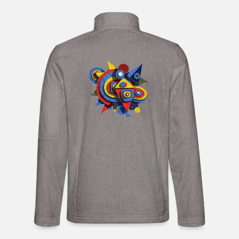 Art Motif Modern Abstract - Unisex Softshell Jacket - heather grey